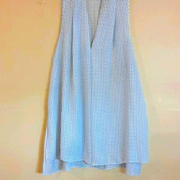 Black White Dot Top Racer Cut by SPEASE Size Large - Picture 1 of 5